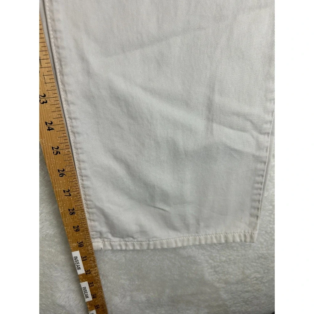 Lucky Brand Dungarees Rancher Flare Jeans Womens 10/30 Off White Mid Rise